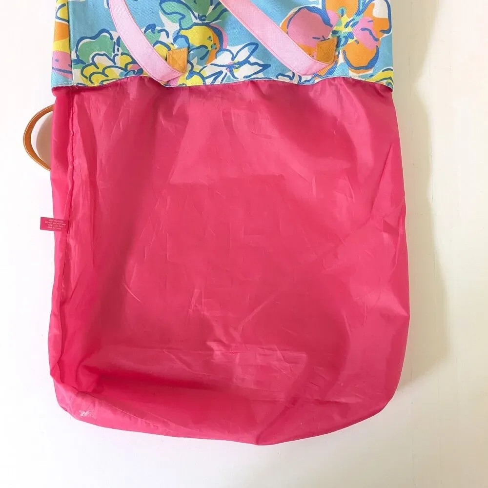 Lilly Pulitzer x Estee Lauder Bright Floral Print Tote Bag Carryall Beach